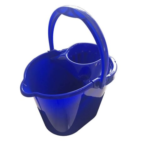 Balde Ibercisne Rectang 14Lt C/Espremedor Azul