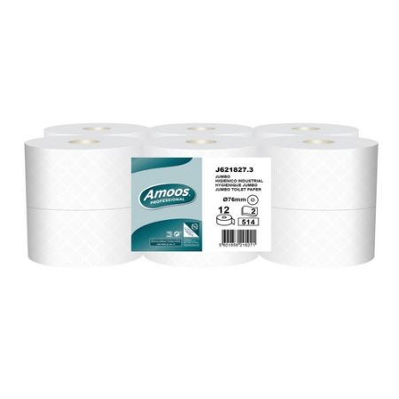 Papel Hig.Jumbo 2fls Amoos 180mts saco c/12r 513