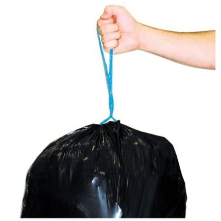 Sacos Pretos em Rolo Fecho F&aacute;cil 50 Litros