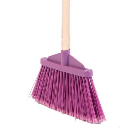 Vassoura Espalmada 30Cm C/Cabo Madeira P&ecirc;lo Macio