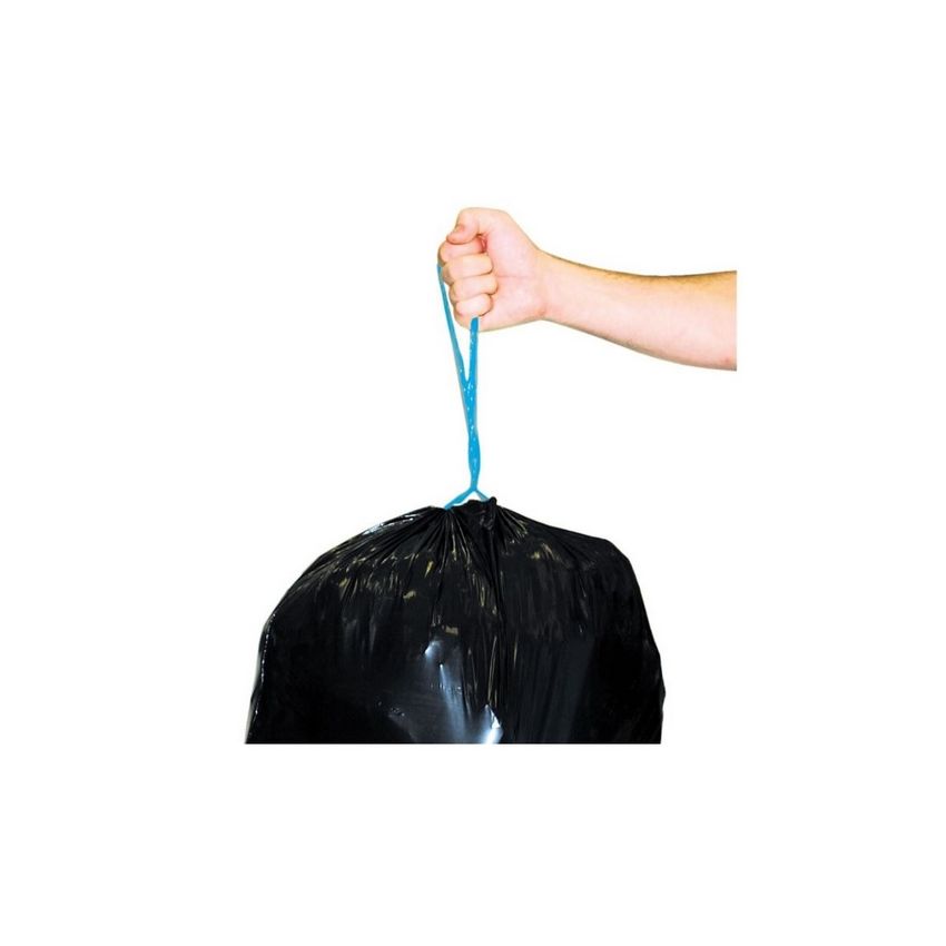 Sacos Pretos em Rolo Fecho Fácil 50 Litros